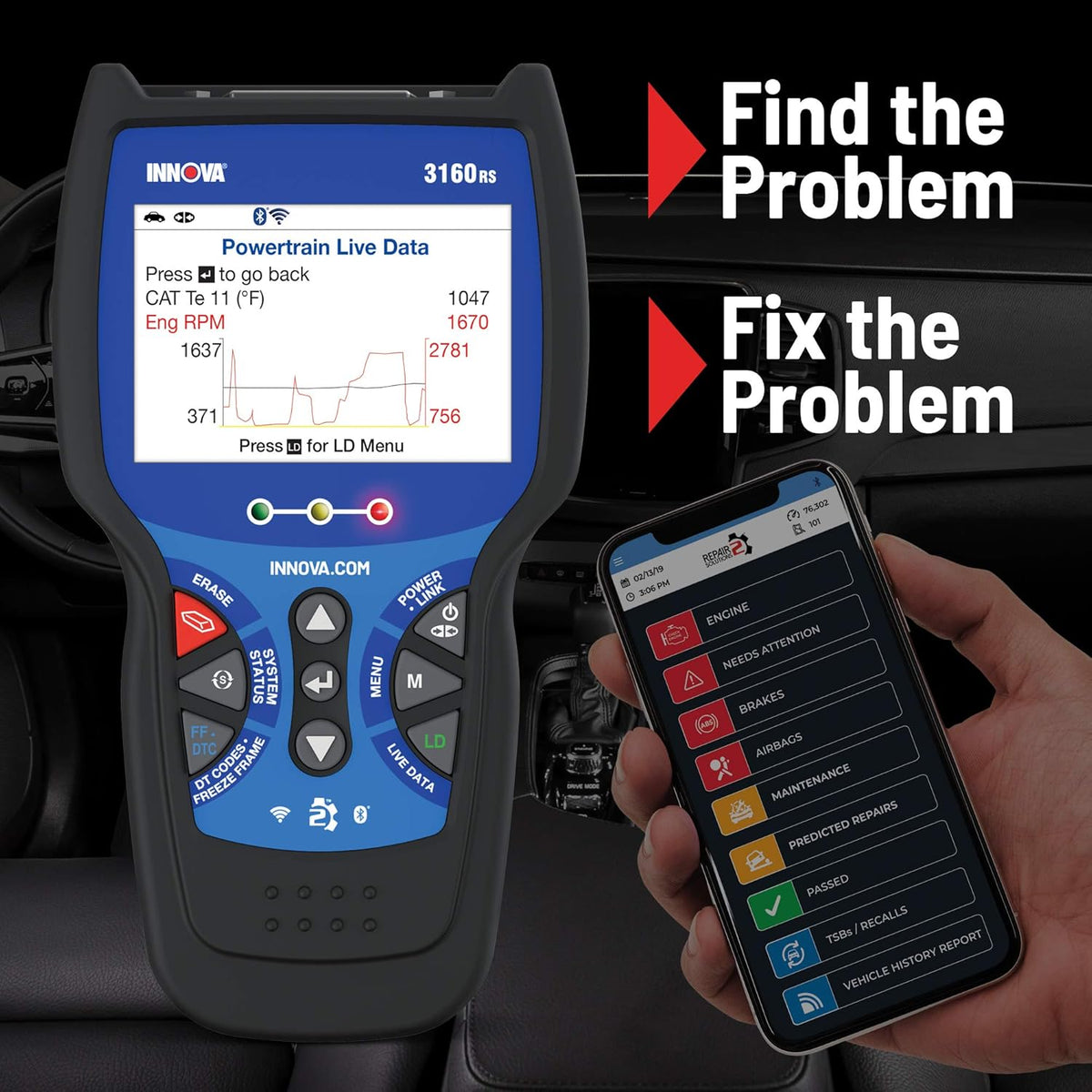 OBD2 Scanner Car Code Reader with Live Data Q257