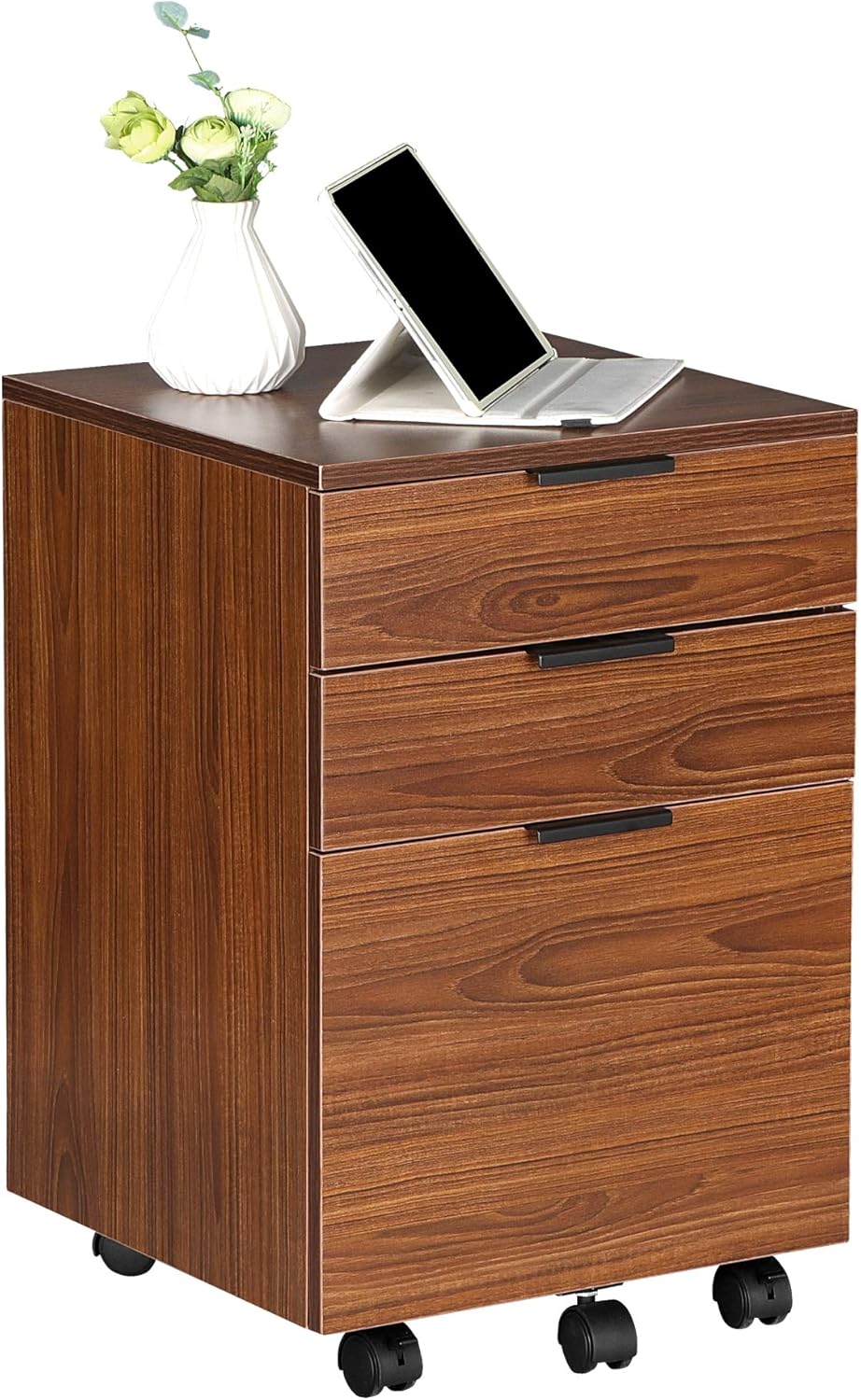 3 Drawer Rolling Wood File Cabinet with Locking Wheels C673113