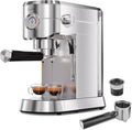 Compact Stainless Steel Espresso Machine with Steam Wand C937