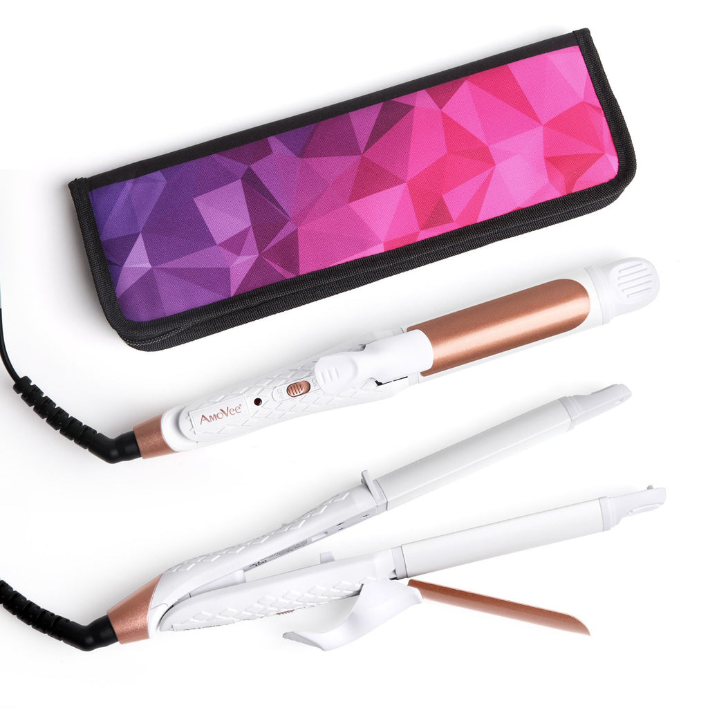 2 in 1 Mini Flat Iron Curling Iron Hair Straightener M96975