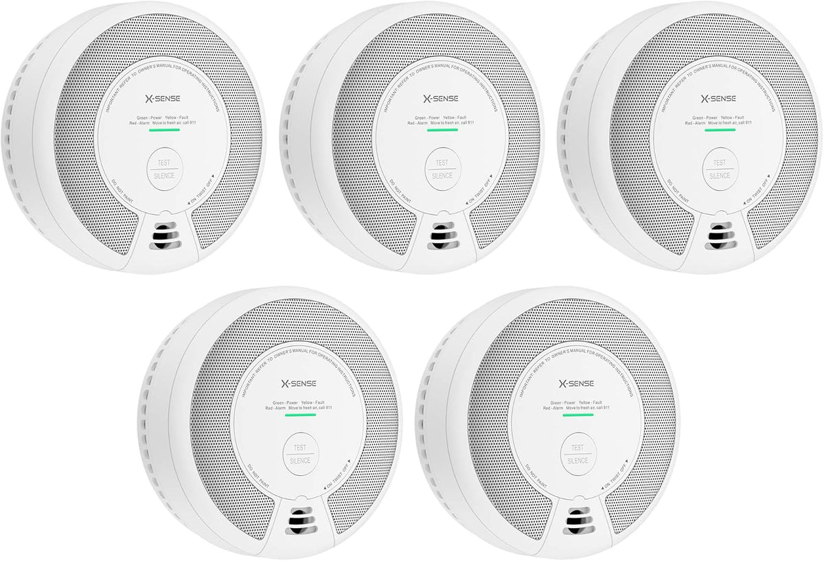 Wireless Interconnected Combination Smoke and Carbon Monoxide Detector, 10-Year Battery, Pack of 6 P83808