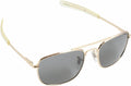 Polarized Aviator Sunglasses with Gray Lens and Gold Frame 57mm E945