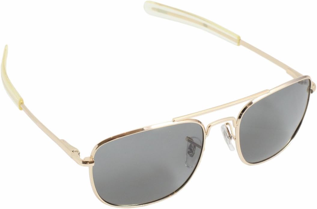 Polarized Aviator Sunglasses with Gray Lens and Gold Frame 57mm E945