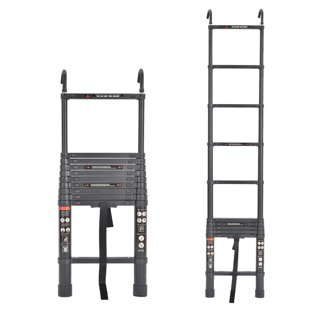 10.5ft Aluminum Extension Ladder with Anti-Slip Rubber Feet P902