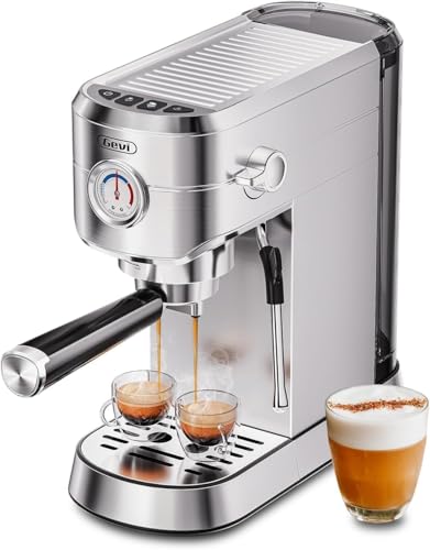 Compact Stainless Steel Espresso Machine with Steam Wand C937