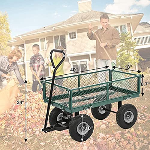 Green Utility Wagon with Steel Frame and 10in Tires G24540