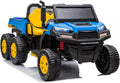 12V 2 Seater Kids Ride On Car with Remote Control 4WD Ride On Truck with Working Dump Bed Battery Powered 6 Wheels Ride On Toys Car, Bluetooth, Music Play, Green B673505