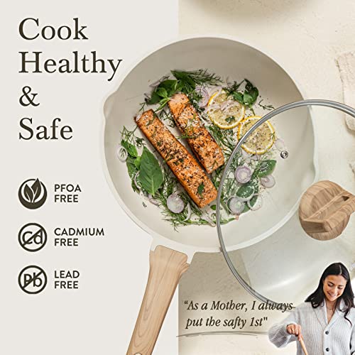 12Inch Nonstick Deep Frying Pan with Lid, 5.5 Qt Jumbo Cooker Saute Pan J80808