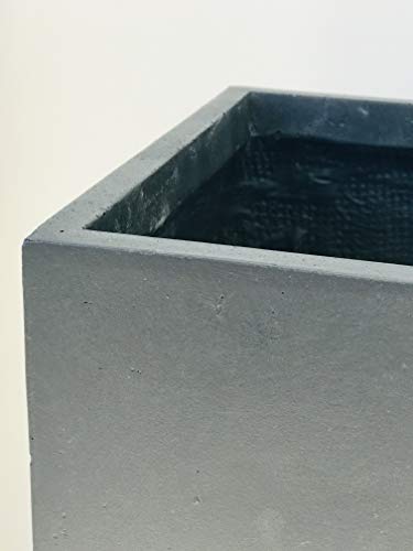 10 Inch Square Concrete Planter with Drainage Hole F768