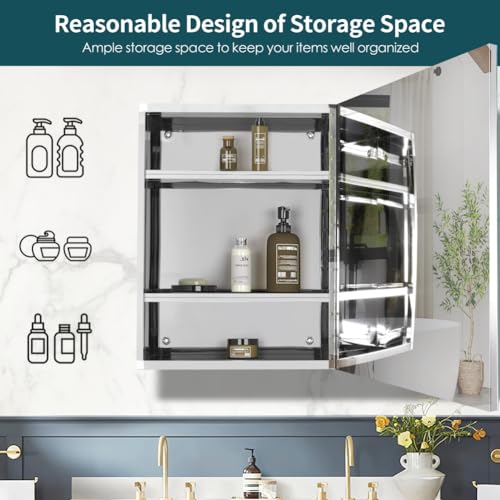 18 inch x 24 inch Frameless Mirror Medicine Cabinet Q5309