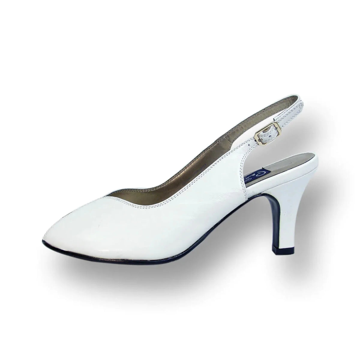 Wide Width Leather Slingback Pumps F46331