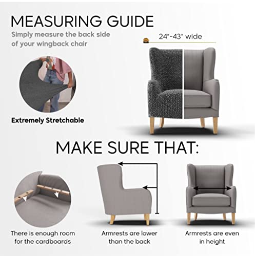 Blue Wingback Chair Slipcover U823096