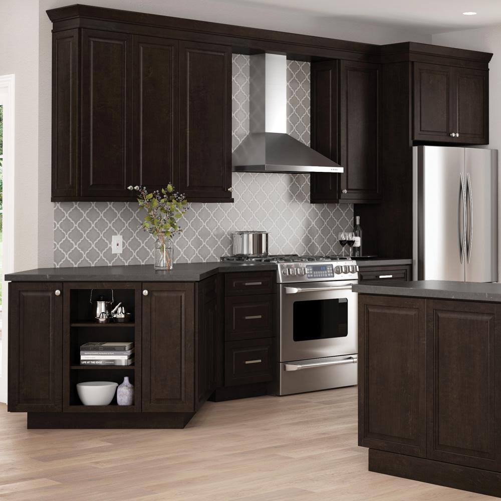 30x30x12 in. Wall Kitchen Cabinet in Espresso, Brown L445322