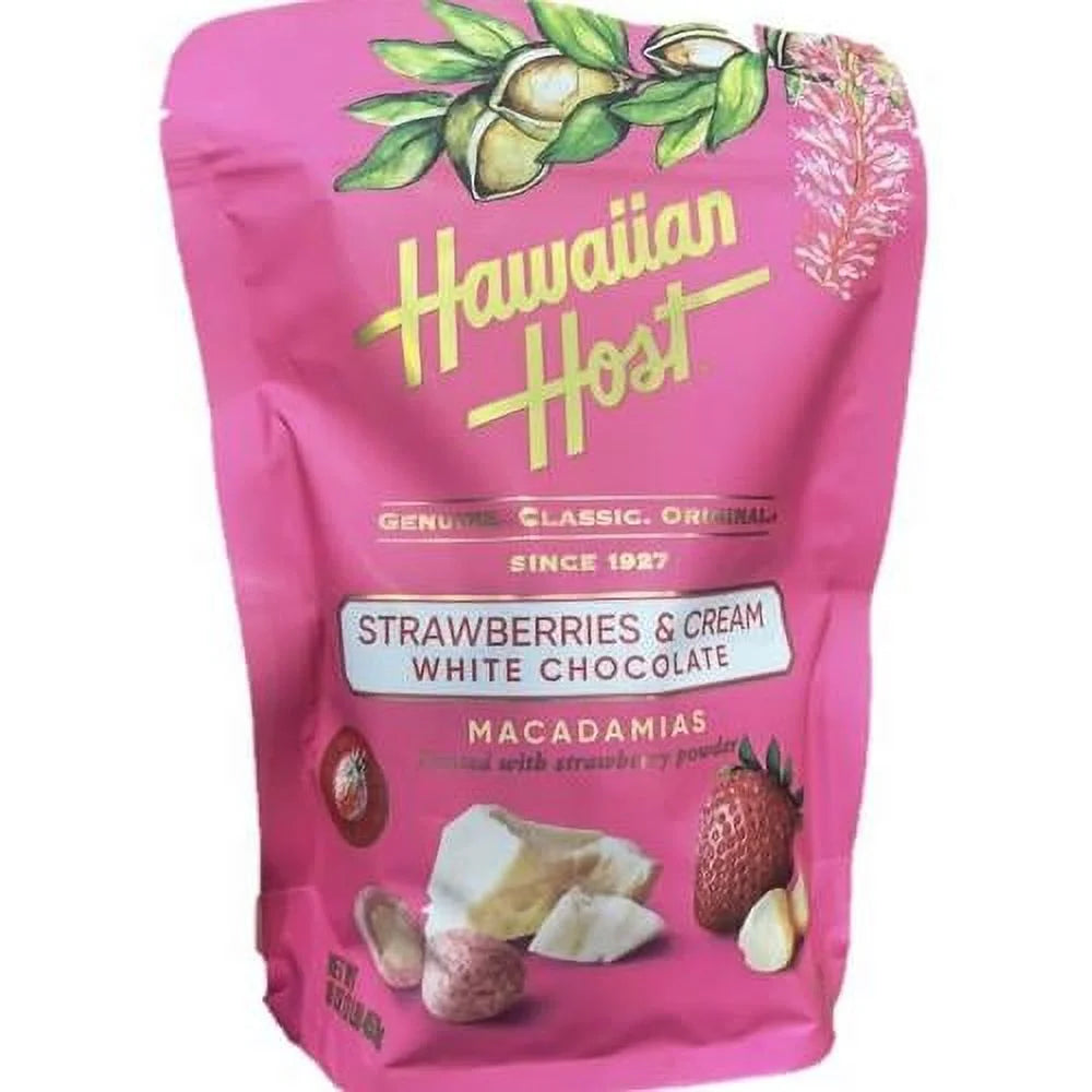 Strawberry And Cream Macadamias Chocolate 16 Oz J2043
