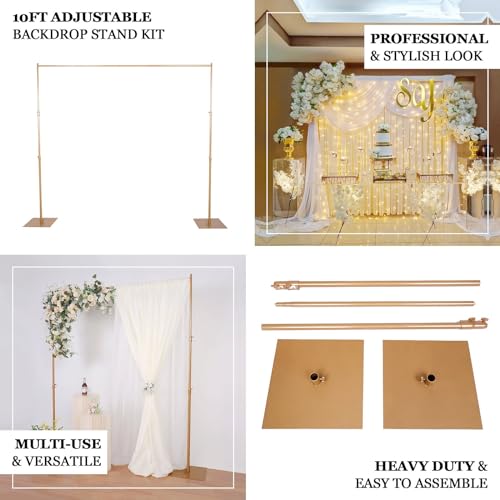 10ft x 10ft Heavy Duty Pipe and Drape Kit with Metal Steel Base V95073