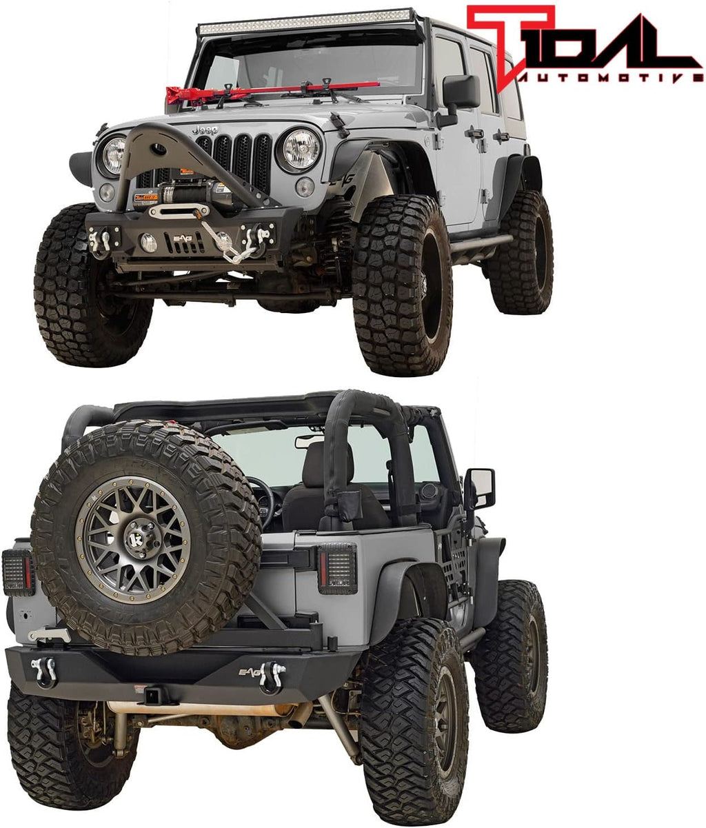 Front and Rear Bumper with Tire Carrier H100