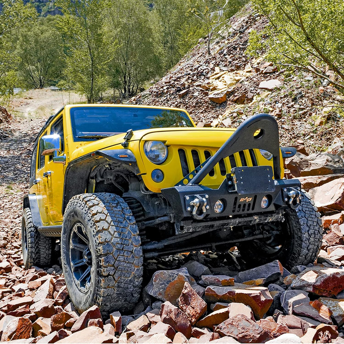 Front and Rear Bumper with Tire Carrier H100