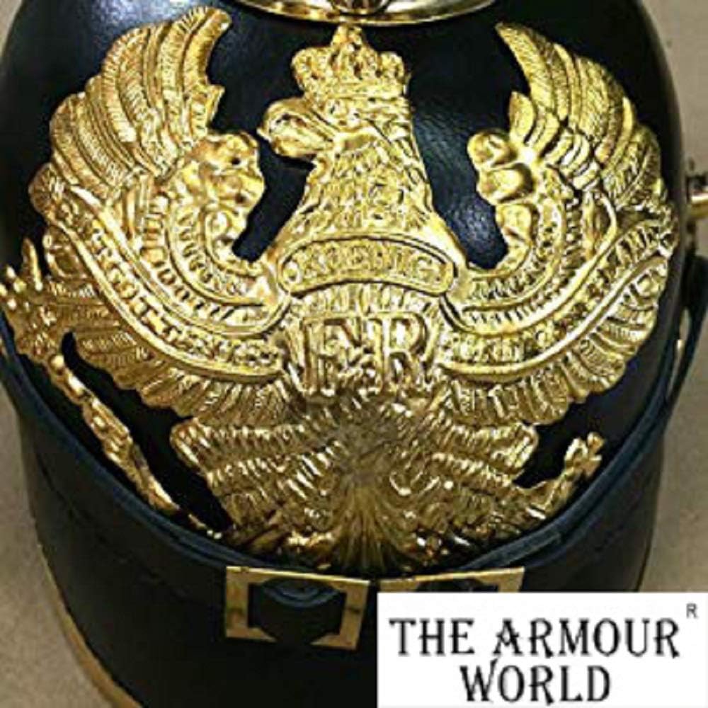 Leather Brass Spiked Military Helmet M7141