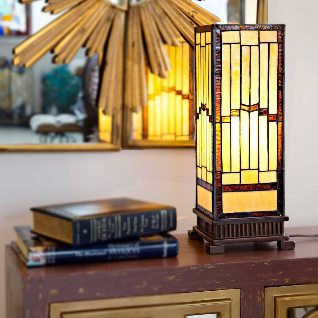 Stained Glass Hurricane Lamp F345118