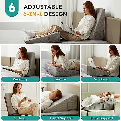 8 inch Cooling Memory Foam Wedge Pillow B593