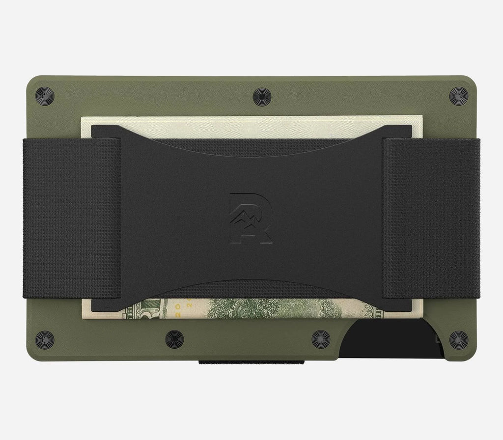 Matte Olive Aluminum Cash Strap Wallet W91210