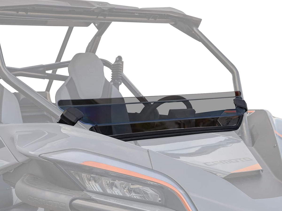 Clear 1/4 Polycarbonate Half Windshield I515