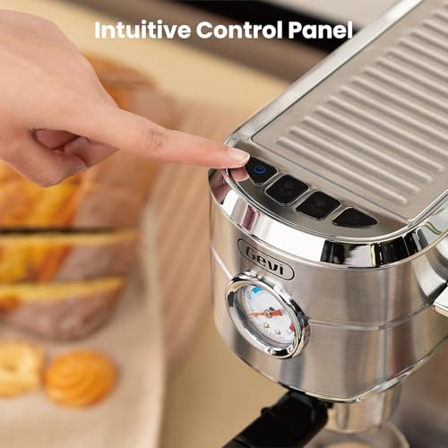 Compact Stainless Steel Espresso Machine with Steam Wand C937