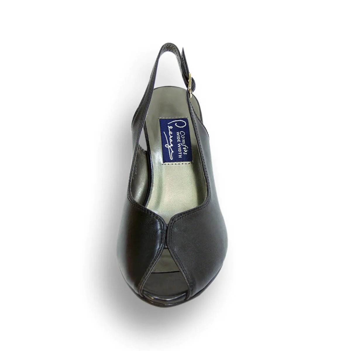 Wide Width Leather Slingback Pumps F46331