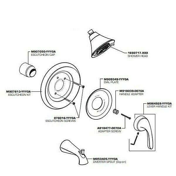 Satin Nickel Pressure Balance Bath/Shower Trim I777894