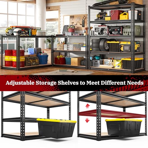 40" W 5 Tier Metal Shelving 2500LBS R9543