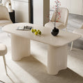 70.86'' Oval White Dining Table T60966