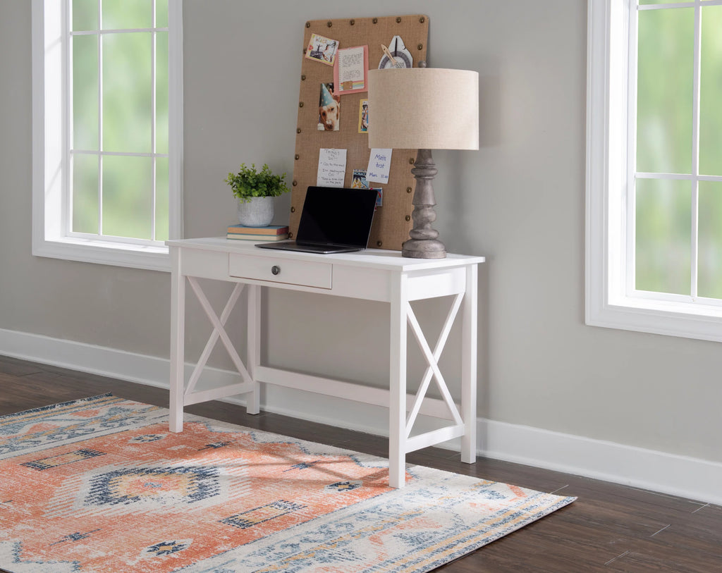 Antique White Single Drawer Writing Desk G708119
