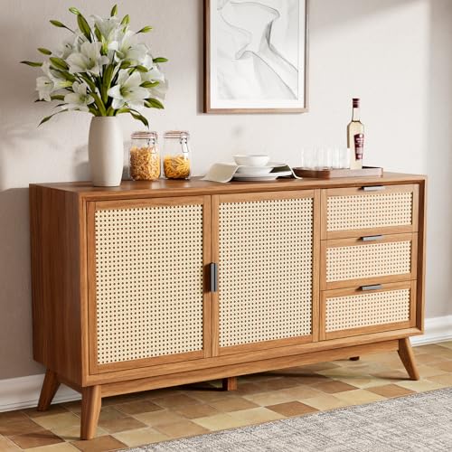 Solid Wood Sideboard with 2 Doors and 3 Drawers B1736