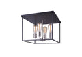 Black 4 Light Flush Mount B3302