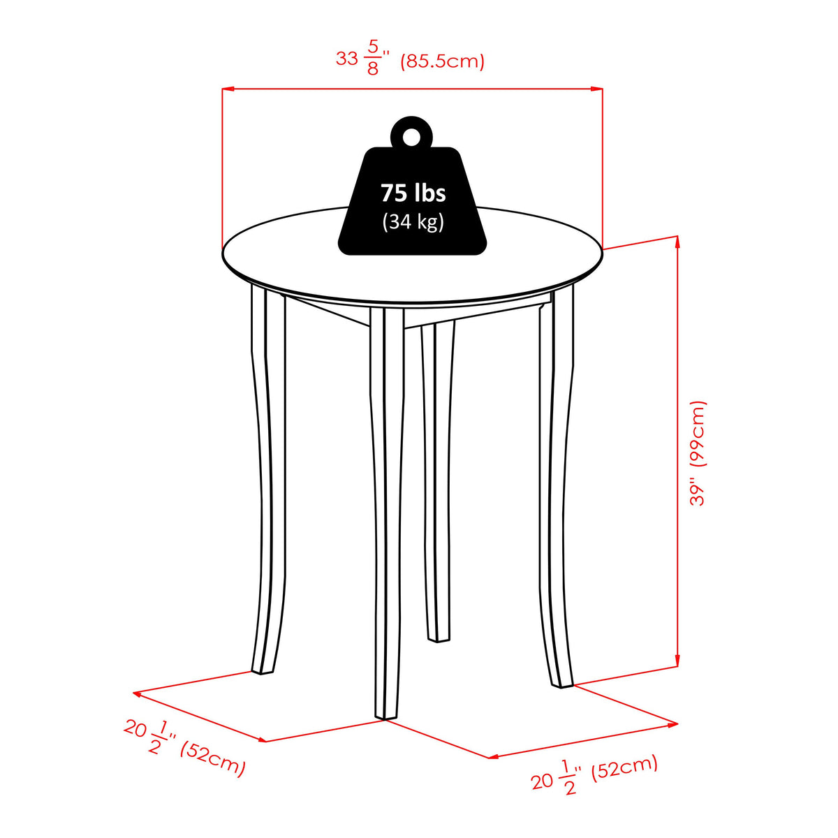 Round High Pub Table L8331