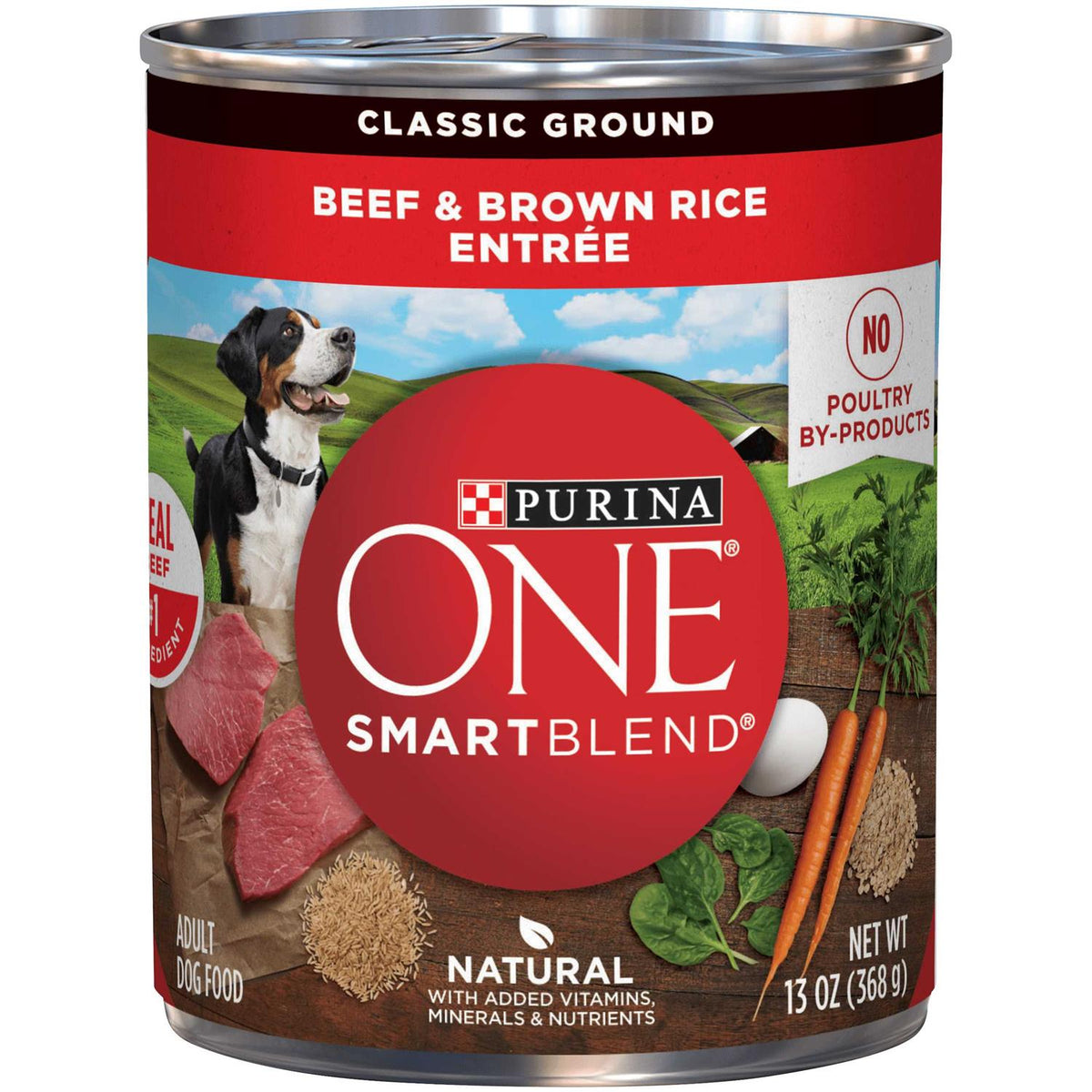Ground Beef & Rice Dog Food, 13-oz, 12 ct Y102272