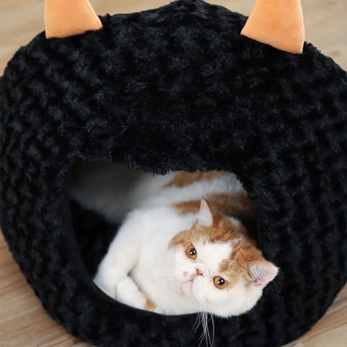 Halloween Cat Bed Warm Plush Removable Cushion H8072
