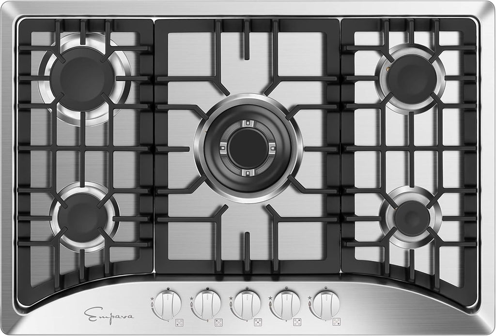 30" Stainless Steel Gas Stove Cooktop with 5 Burners R51221