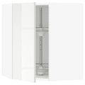 White Corner Wall Cabinet with Carousel, 26x15x30 R428