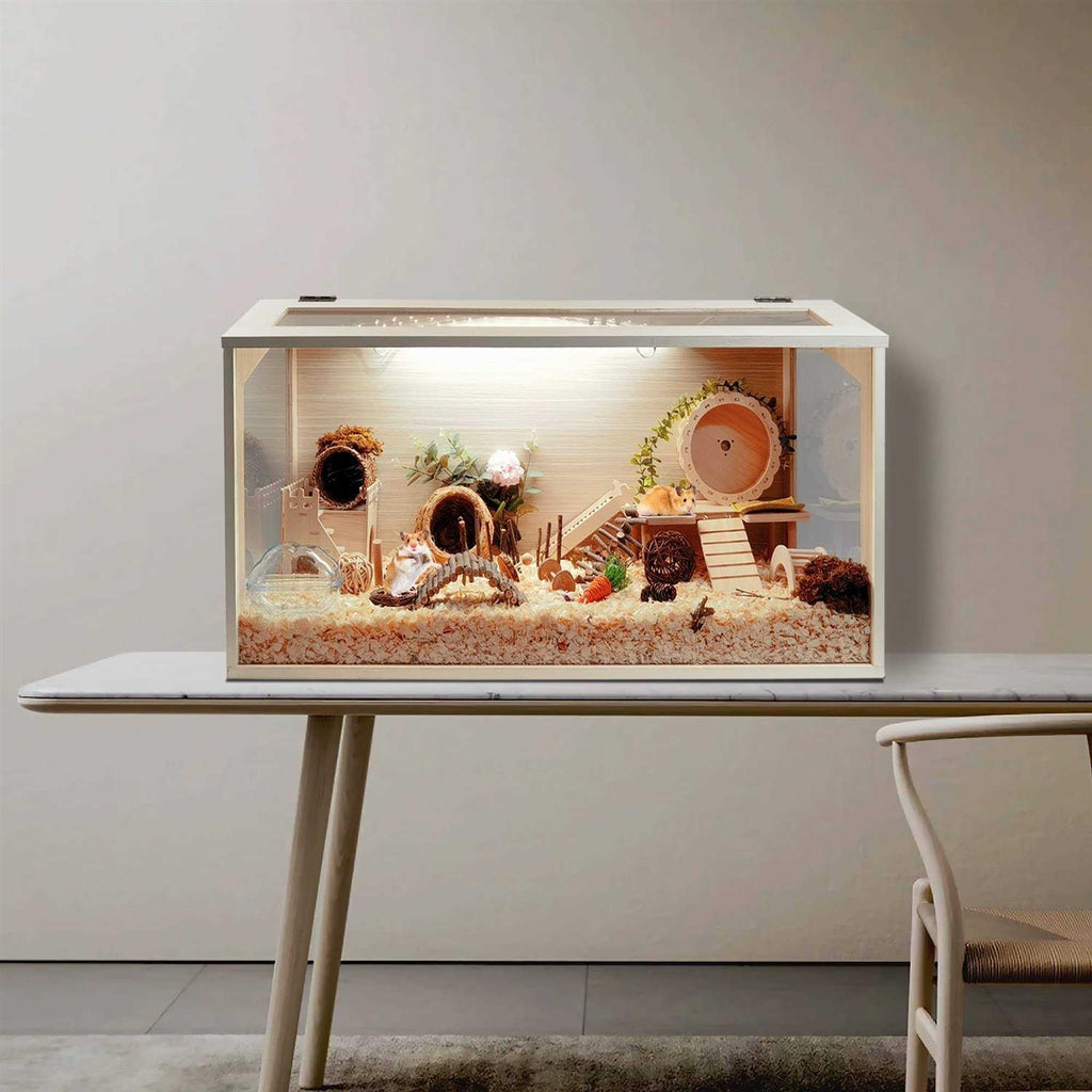 Wooden Hamster Cage with Acrylic Sheets I379