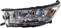 Smoked Chrome Accent Headlight with Bulbs for Toyota Highlander J803485
