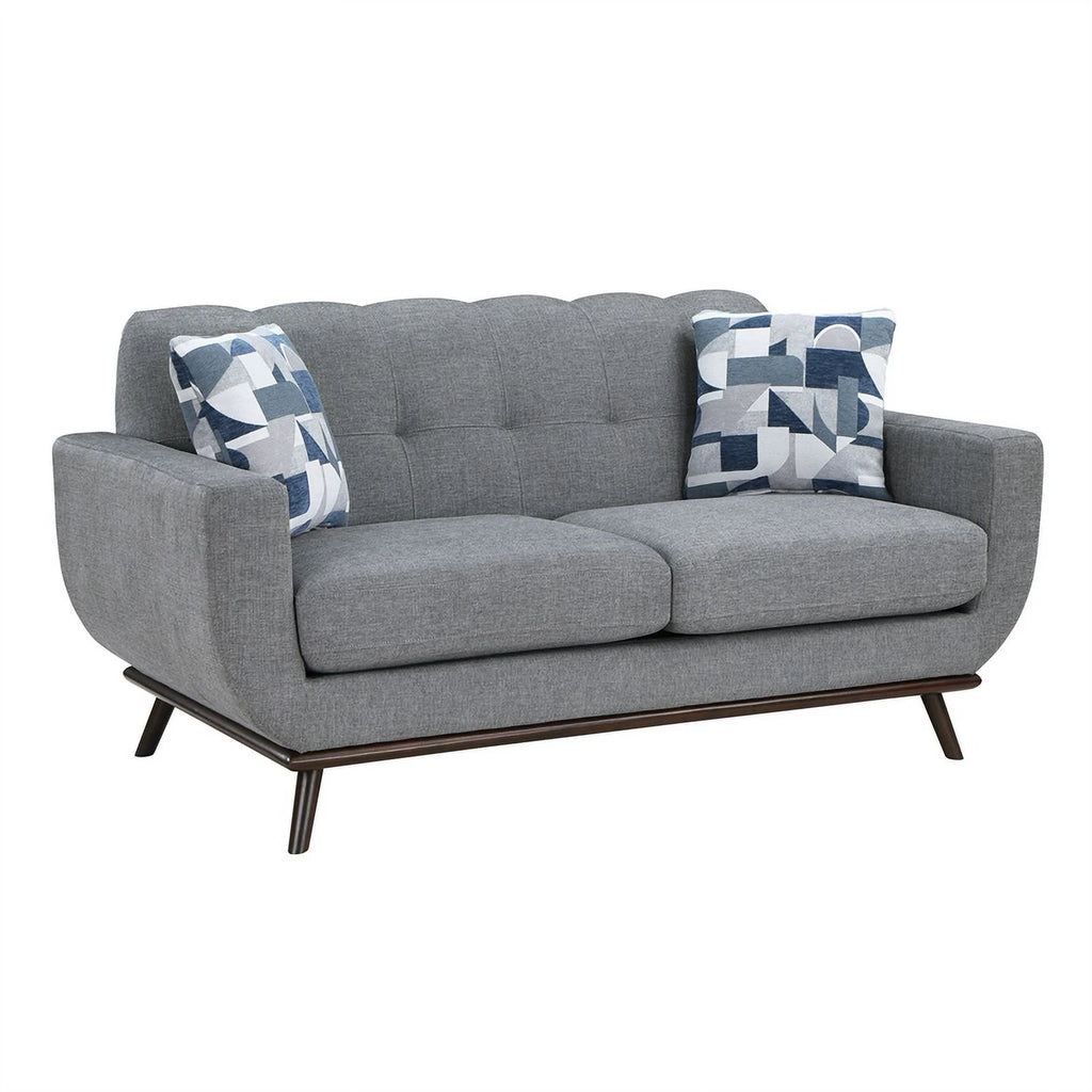 2-Piece Tufted Sofa Set in Gray X818423
