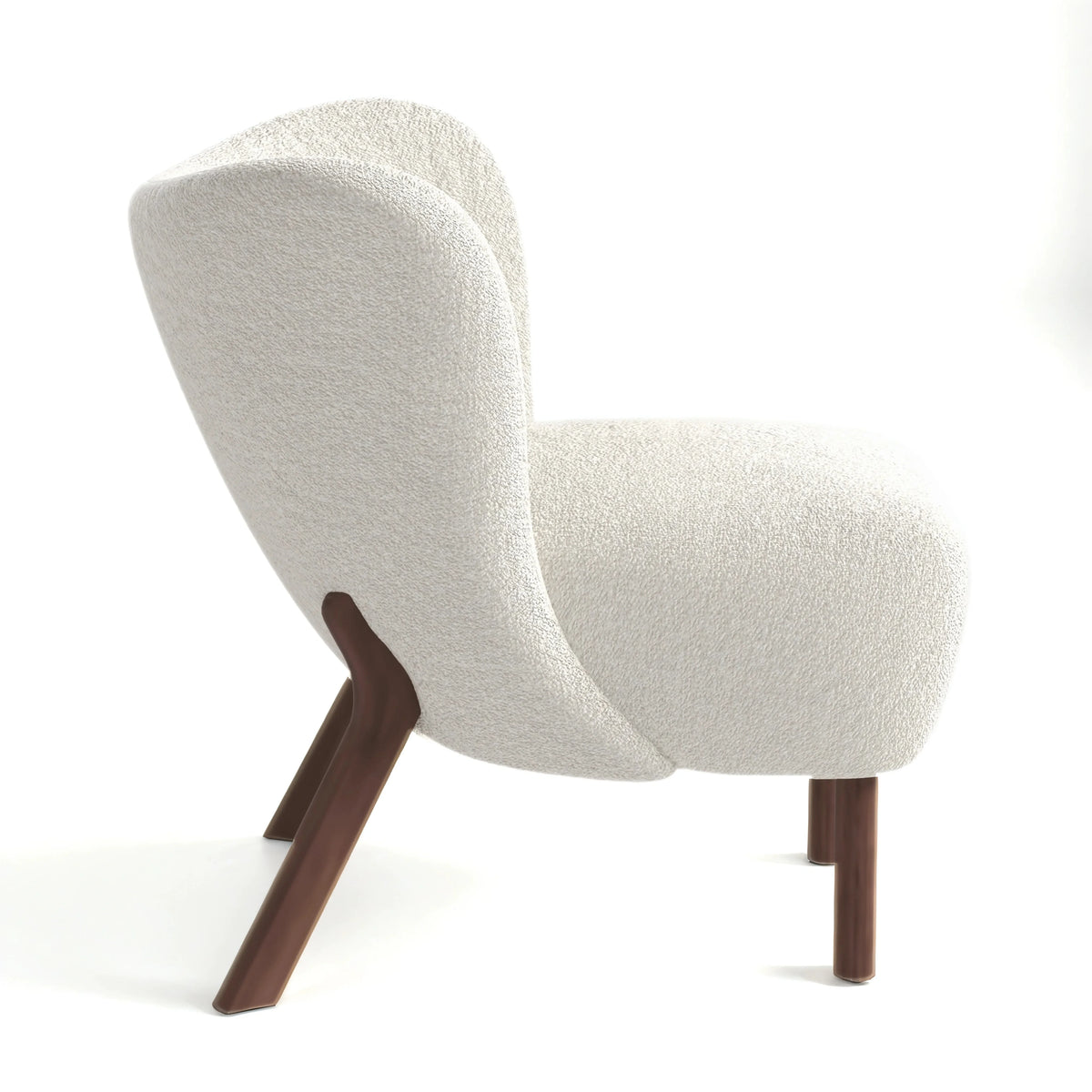 34" Wide Beige Teddy Tufted Wingback Chair with Solid Wood Leg Z776