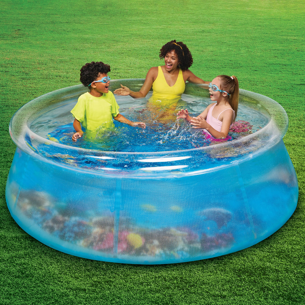 Transparent 8 ft 3D Above Ground Ring Pool R2493