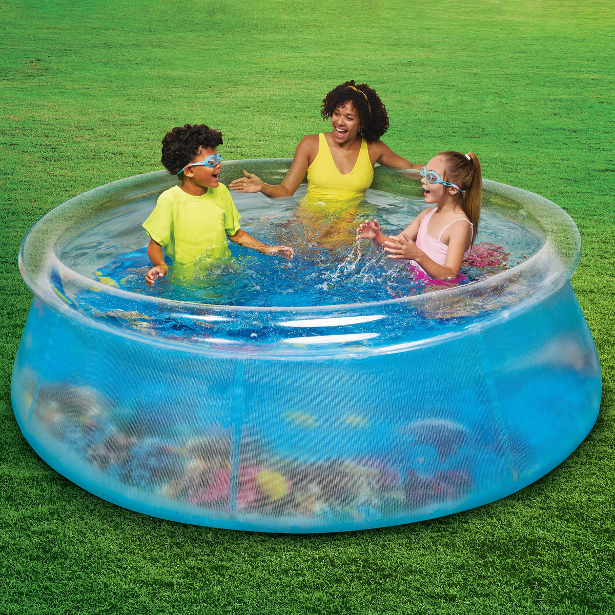 Transparent 8 ft 3D Above Ground Ring Pool R2493