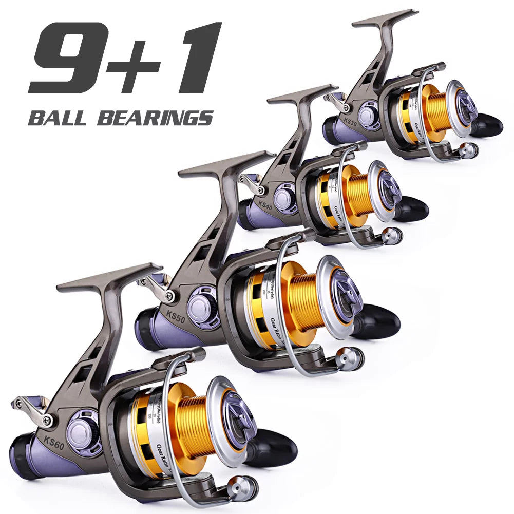 Carp Fishing Reel 9+1 Stainless Steel BB Bait Feeder Spinning Reel S87135