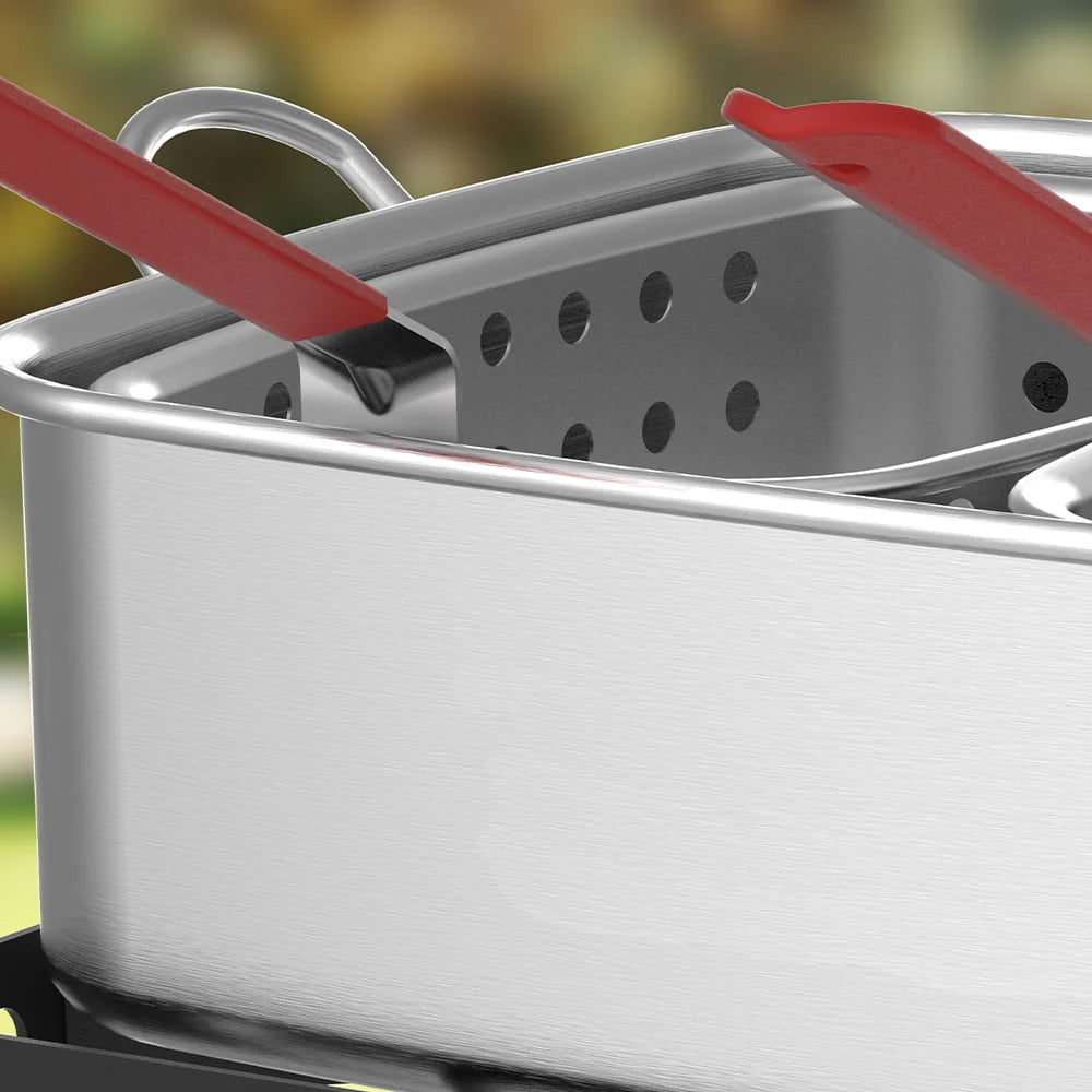 18 Qt. Aluminum Fish Fryer with Double Basket S7445
