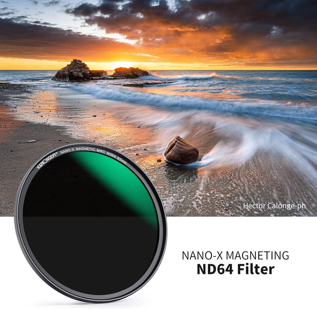 55mm Magnetic ND64 Lens Filter 6-Stop Fixed Neutral Density Filter Pack of 2 N56921