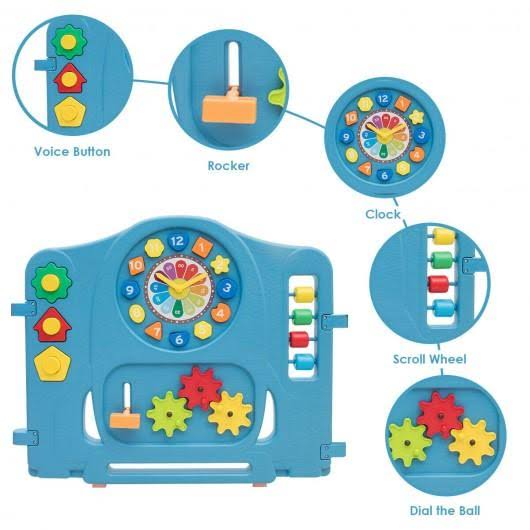 14 Panel Kids Activity Center Baby Playpen with Gate U181297