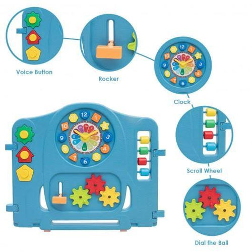 14 Panel Kids Activity Center Baby Playpen with Gate U181297